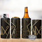 Egypt Crook And Flail 4 in 1 Can Cooler Tumbler Ancient Mythology Pharaoh Royalty Gold