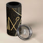 Egypt Crook And Flail 4 in 1 Can Cooler Tumbler Ancient Mythology Pharaoh Royalty Gold