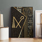 Egypt Crook And Flail Canvas Wall Art Ancient Mythology Pharaoh Royalty Gold