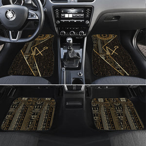 Egypt Crook And Flail Car Mats Ancient Mythology Pharaoh Royalty Gold