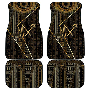 Egypt Crook And Flail Car Mats Ancient Mythology Pharaoh Royalty Gold