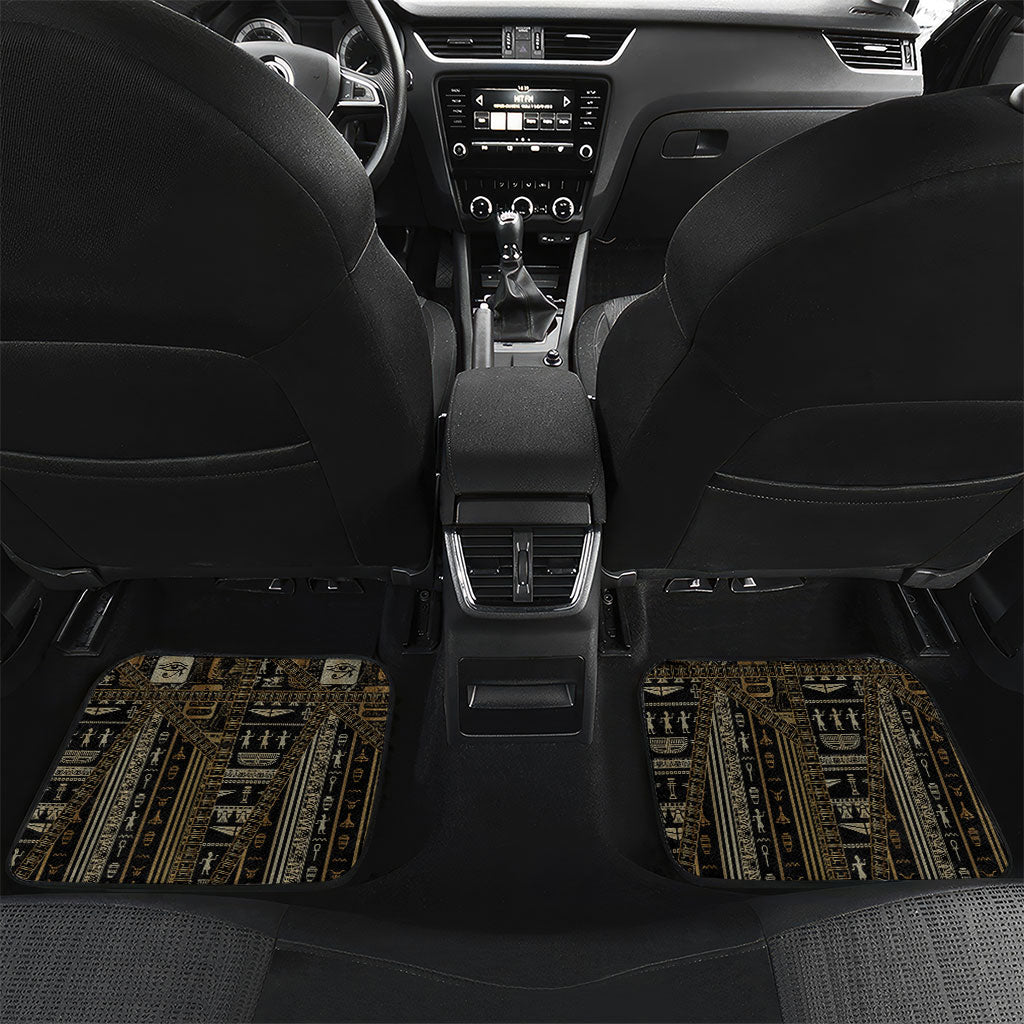Egypt Crook And Flail Car Mats Ancient Mythology Pharaoh Royalty Gold