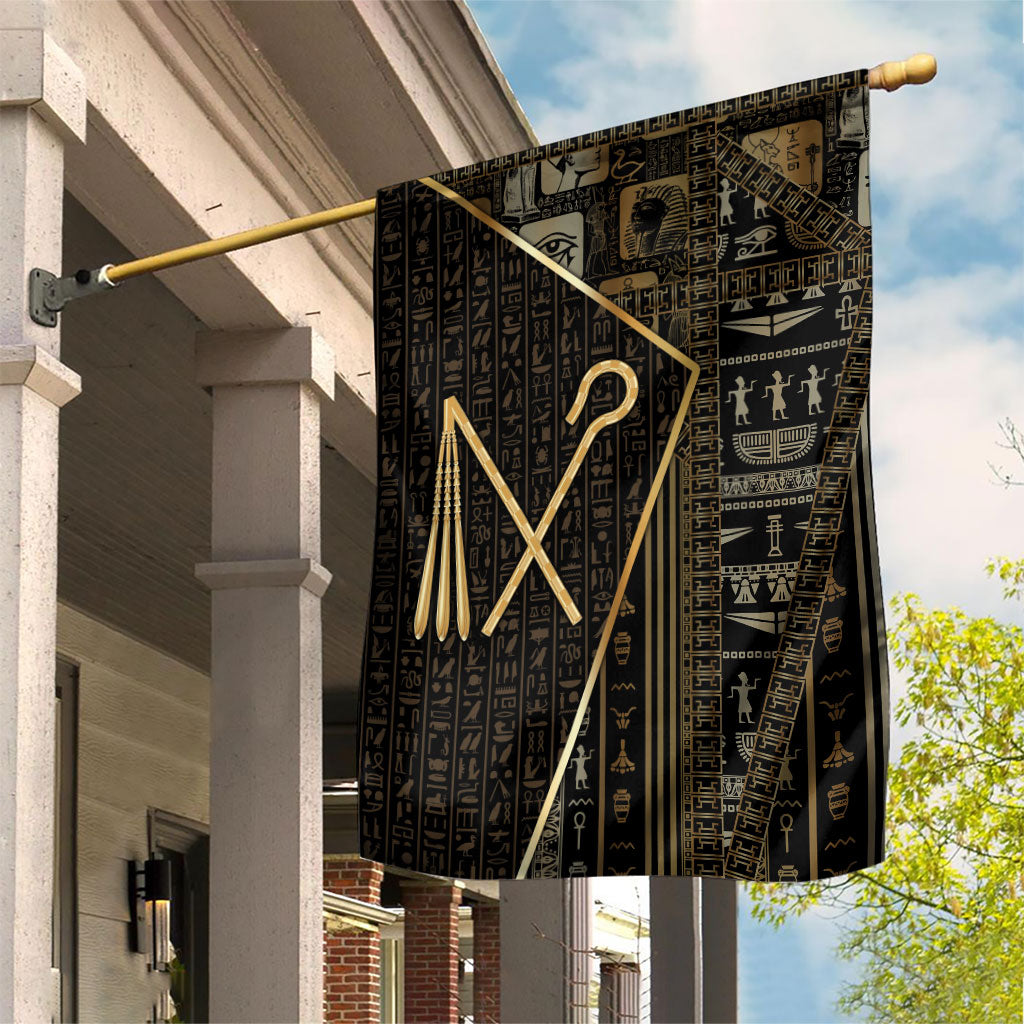 Egypt Crook And Flail Garden Flag Ancient Mythology Pharaoh Royalty Gold