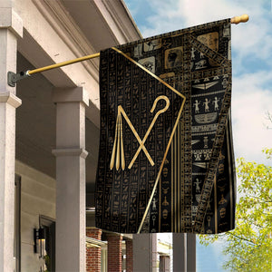 Egypt Crook And Flail Garden Flag Ancient Mythology Pharaoh Royalty Gold