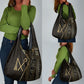 Egypt Crook And Flail Grocery Bag Ancient Mythology Pharaoh Royalty Gold
