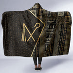 Egypt Crook And Flail Hooded Blanket Ancient Mythology Pharaoh Royalty Gold