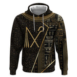 Egypt Crook And Flail Hoodie Ancient Mythology Pharaoh Royalty Gold