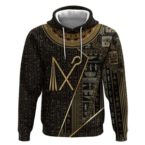 Egypt Crook And Flail Hoodie Ancient Mythology Pharaoh Royalty Gold