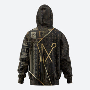 Egypt Crook And Flail Hoodie Ancient Mythology Pharaoh Royalty Gold