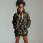 Egypt Crook And Flail Hoodie Dress Ancient Mythology Pharaoh Royalty Gold