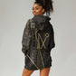 Egypt Crook And Flail Hoodie Dress Ancient Mythology Pharaoh Royalty Gold