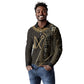 Egypt Crook And Flail Long Sleeve Polo Shirt Ancient Mythology Pharaoh Royalty Gold