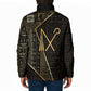 Egypt Crook And Flail Padded Jacket Ancient Mythology Pharaoh Royalty Gold