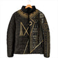 Egypt Crook And Flail Padded Jacket Ancient Mythology Pharaoh Royalty Gold