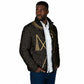 Egypt Crook And Flail Padded Jacket Ancient Mythology Pharaoh Royalty Gold