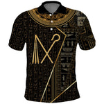 Egypt Crook And Flail Polo Shirt Ancient Mythology Pharaoh Royalty Gold
