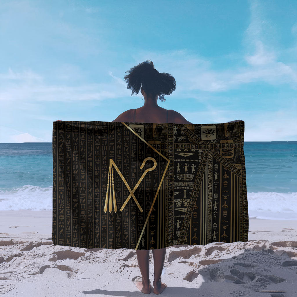 Egypt Crook And Flail Sarong Ancient Mythology Pharaoh Royalty Gold