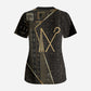 Egypt Crook And Flail Scrub Top Ancient Mythology Pharaoh Royalty Gold