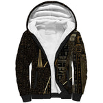 Egypt Crook And Flail Sherpa Hoodie Ancient Mythology Pharaoh Royalty Gold