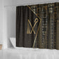 Egypt Crook And Flail Shower Curtain Ancient Mythology Pharaoh Royalty Gold