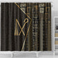 Egypt Crook And Flail Shower Curtain Ancient Mythology Pharaoh Royalty Gold