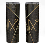 Egypt Crook And Flail Skinny Tumbler Ancient Mythology Pharaoh Royalty Gold