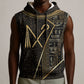 Egypt Crook And Flail Sleeveless Hoodie Ancient Mythology Pharaoh Royalty Gold