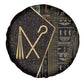 Egypt Crook And Flail Spare Tire Cover Ancient Mythology Pharaoh Royalty Gold