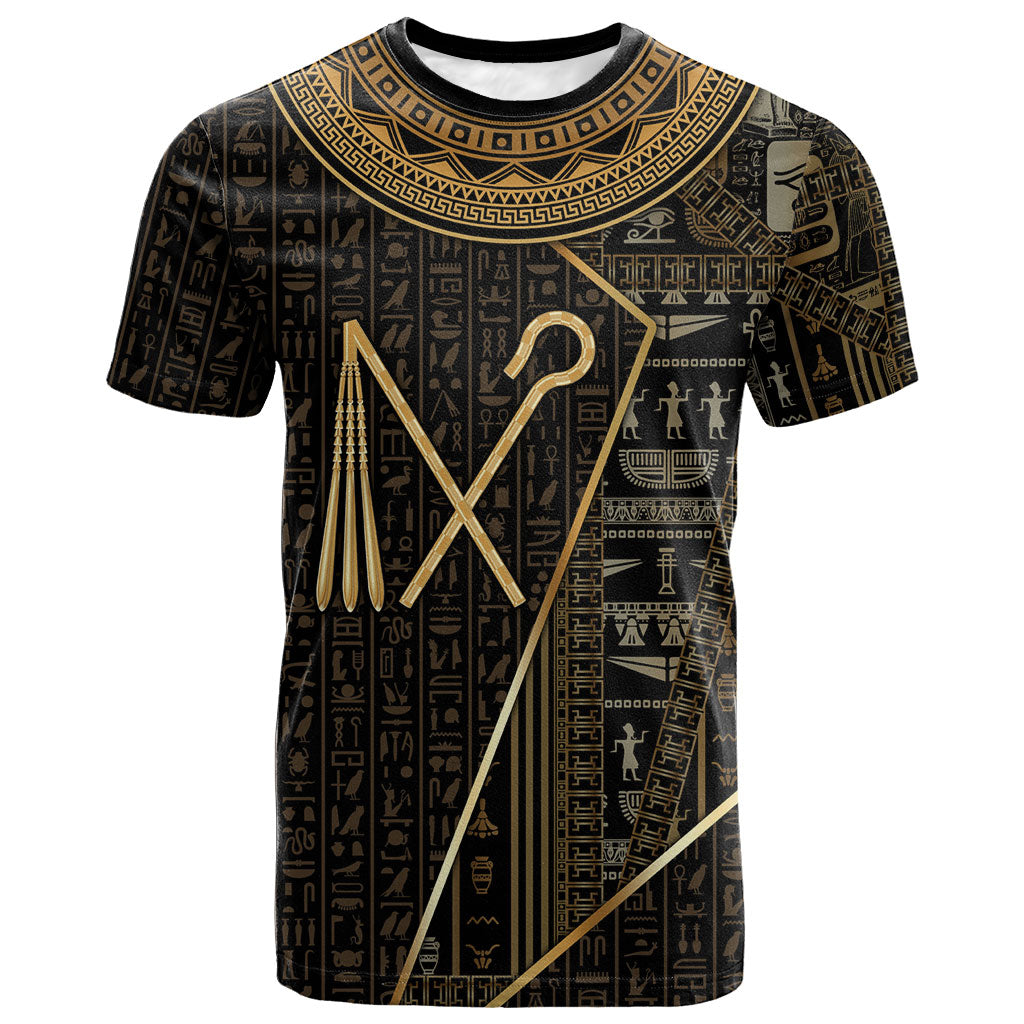 Egypt Crook And Flail T shirt Ancient Mythology Pharaoh Royalty Gold