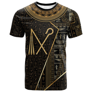 Egypt Crook And Flail T shirt Ancient Mythology Pharaoh Royalty Gold