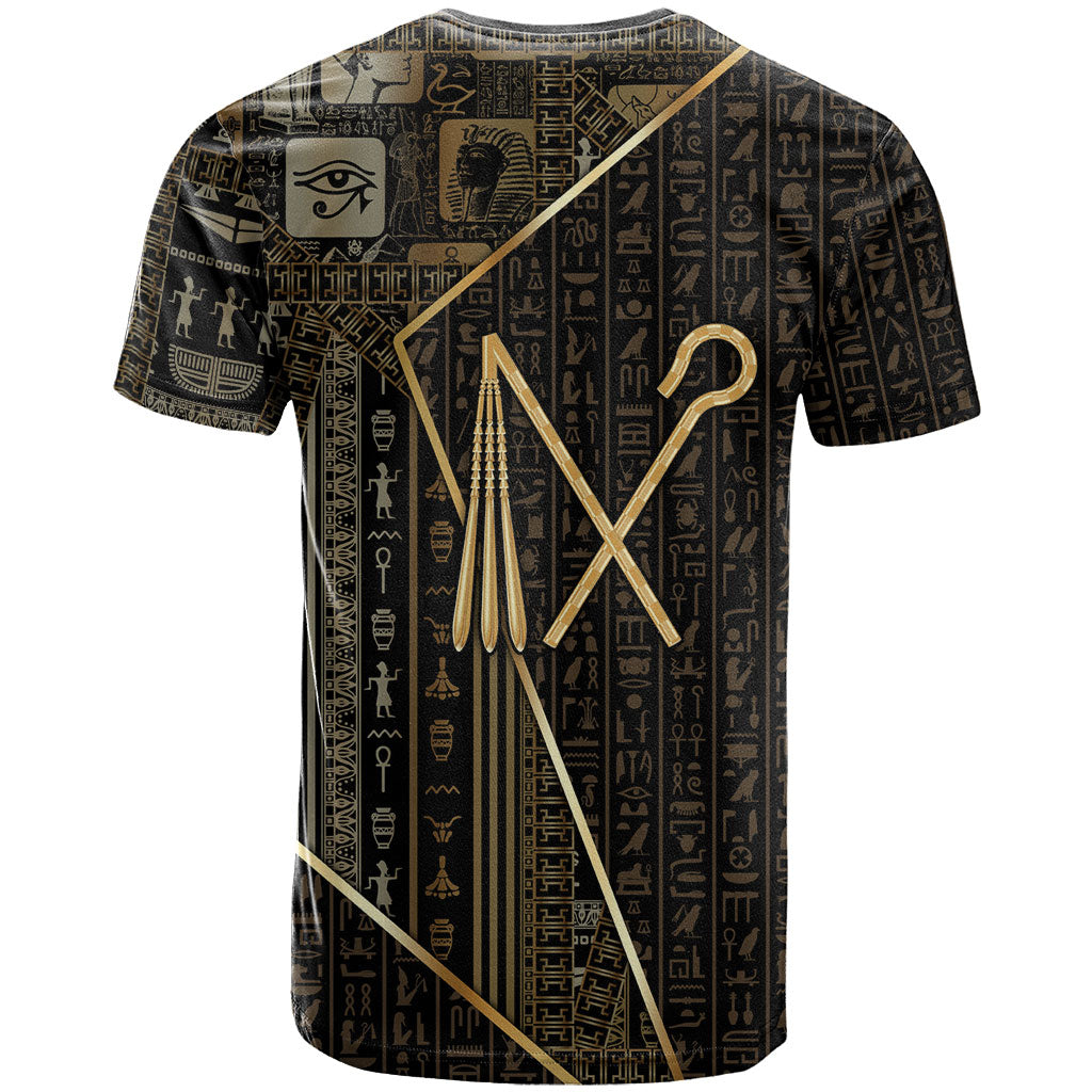 Egypt Crook And Flail T shirt Ancient Mythology Pharaoh Royalty Gold