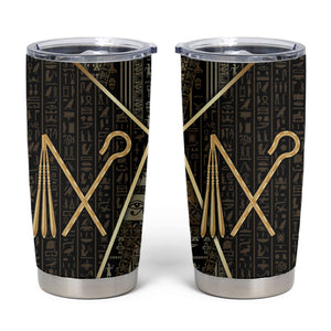 Egypt Crook And Flail Tumbler Cup Ancient Mythology Pharaoh Royalty Gold