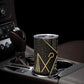 Egypt Crook And Flail Tumbler Cup Ancient Mythology Pharaoh Royalty Gold