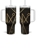 Egypt Crook And Flail Tumbler With Handle Ancient Mythology Pharaoh Royalty Gold