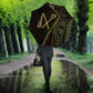 Egypt Crook And Flail Umbrella Ancient Mythology Pharaoh Royalty Gold