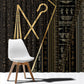 Egypt Crook And Flail Window Curtain Ancient Mythology Pharaoh Royalty Gold
