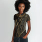 Egypt Crook And Flail Women Polo Shirt Ancient Mythology Pharaoh Royalty Gold
