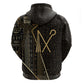 Egypt Crook And Flail Zip Hoodie Ancient Mythology Pharaoh Royalty Gold