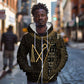Egypt Crook And Flail Zip Hoodie Ancient Mythology Pharaoh Royalty Gold