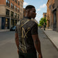 Egypt Crook And Flail Zipper Polo Shirt Ancient Mythology Pharaoh Royalty Gold
