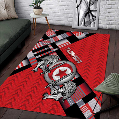 Tunisia Area Rug Silver Lions Sports Patterns - African Pride