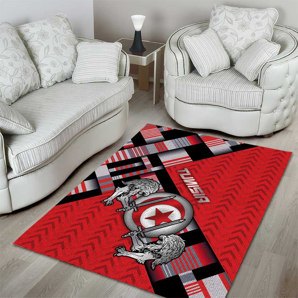 Tunisia Area Rug Silver Lions Sports Patterns - African Pride