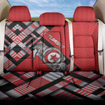 Tunisia Back Car Seat Cover Silver Lions Sports Patterns - African Pride