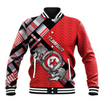 Personalized Tunisia Baseball Jacket Silver Lions Sports Patterns - African Pride