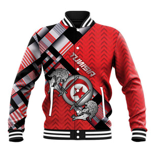 Personalized Tunisia Baseball Jacket Silver Lions Sports Patterns - African Pride