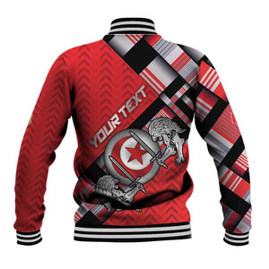Personalized Tunisia Baseball Jacket Silver Lions Sports Patterns - African Pride