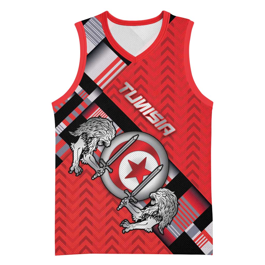 Personalized Tunisia Basketball Jersey Silver Lions Sports Patterns - African Pride