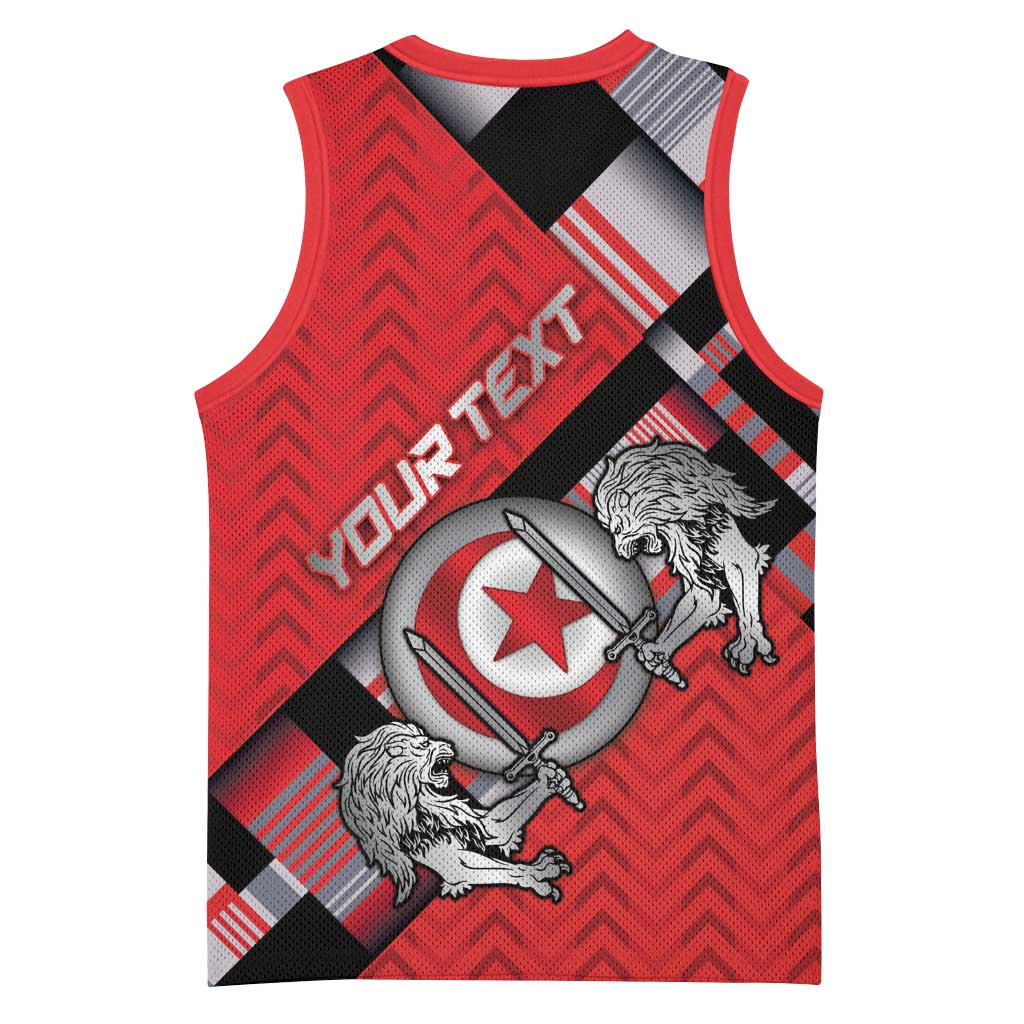 Personalized Tunisia Basketball Jersey Silver Lions Sports Patterns - African Pride