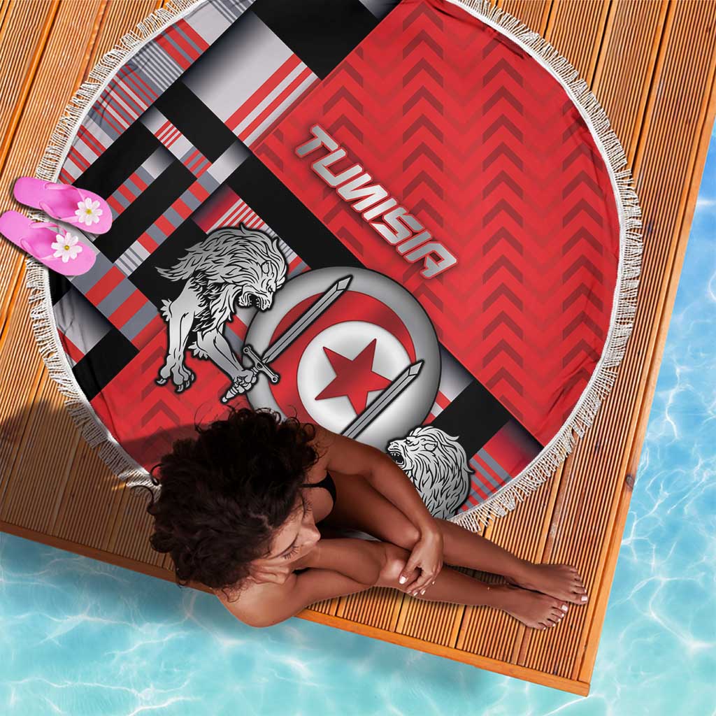 Tunisia Beach Blanket Silver Lions Sports Patterns - African Pride