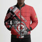 Personalized Tunisia Bomber Puffer Jacket Silver Lions Sports Patterns - African Pride